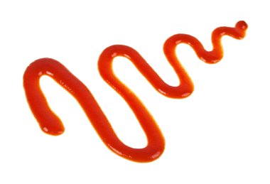 Beyaz bir arka plan domates ketçap