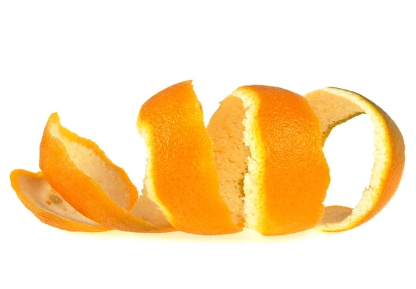 Piel de naranja aislada sobre un fondo blanco — Foto de Stock