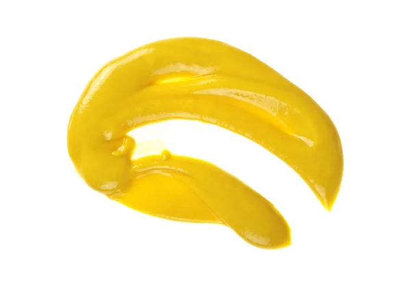 Molho de mostarda em um fundo branco — Fotografia de Stock