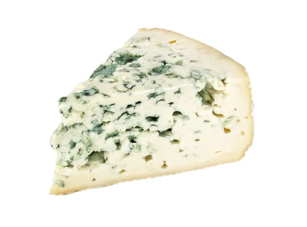 Μπλε τυρί απομονωθεί σε λευκό φόντο — Φωτογραφία Αρχείου