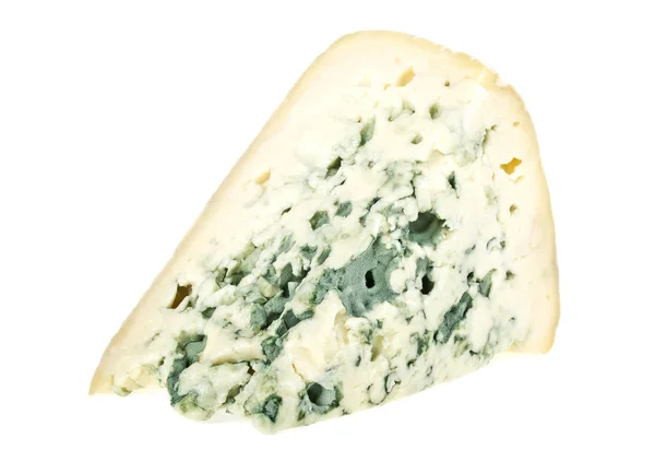 ブルーチーズ、白い背景で隔離 — ストック写真