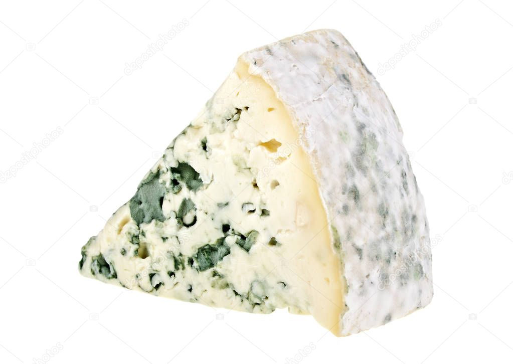 Blue cheese isolated on a white background