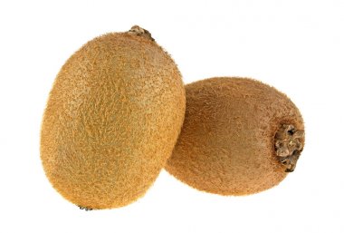 Beyaz bir arka plan üzerinde izole olgun kiwi meyveler