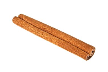 Tek tarçın sopa üzerinde izole beyaz arka plan