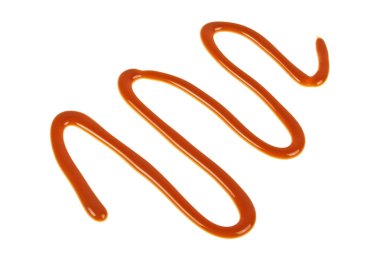 Beyaz arkaplanda karamel izole