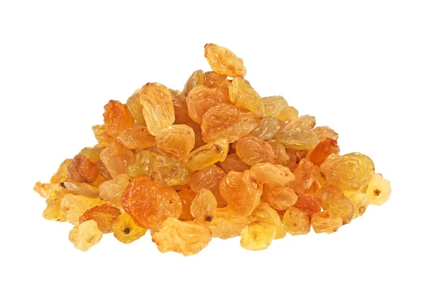 Raisins giallo isolato su sfondo bianco — Foto Stock