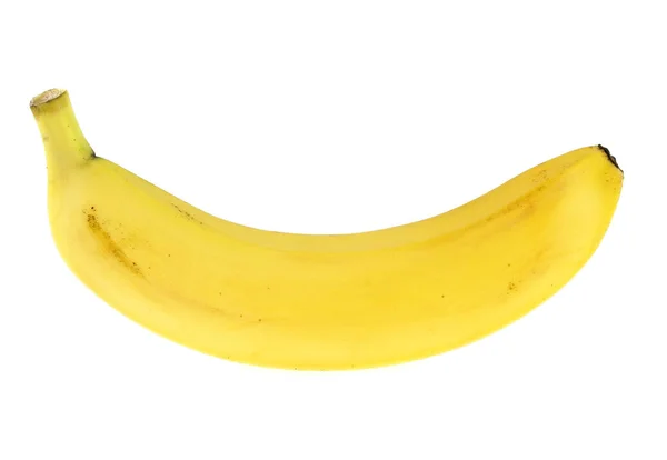 Plátano maduro aislado sobre fondo blanco — Foto de Stock