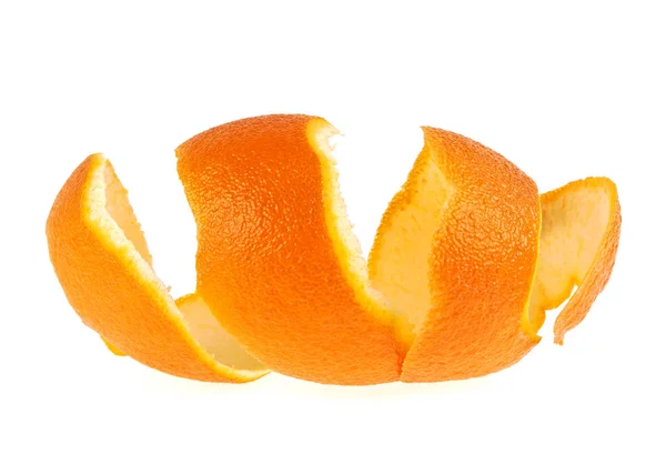 Piel de naranja aislada sobre un fondo blanco — Foto de Stock