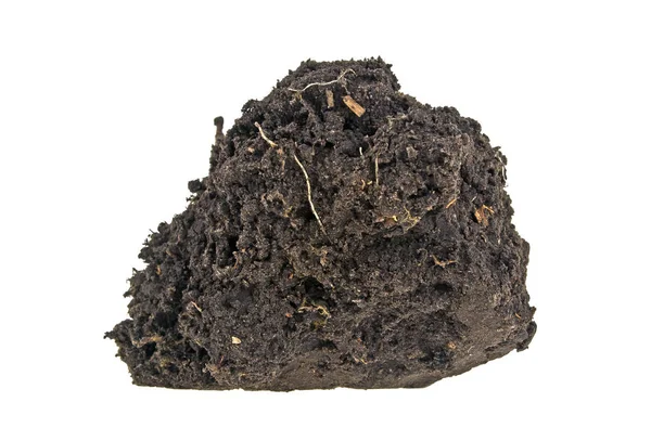 Pile soil isolated on white background — Stock Photo, Image