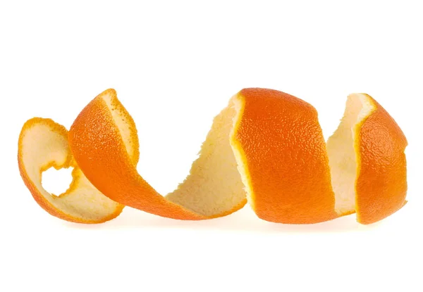 Cáscara de naranja sobre fondo blanco — Foto de Stock