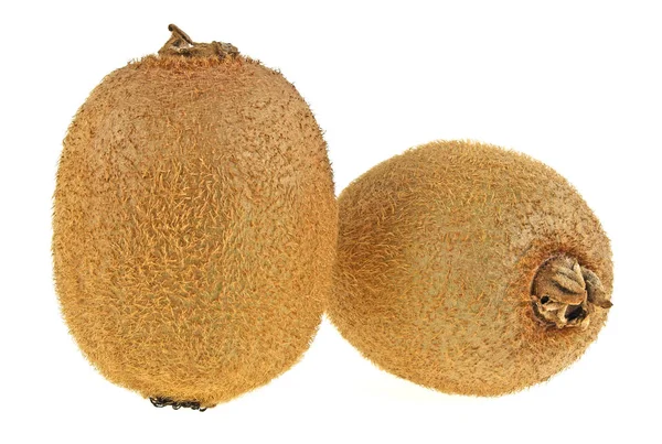 Frutos maduros de kiwi aislados sobre fondo blanco — Foto de Stock