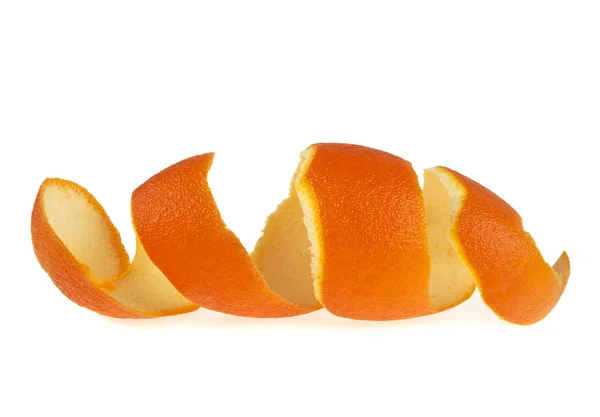 Orange peel against white background — Stock Photo, Image