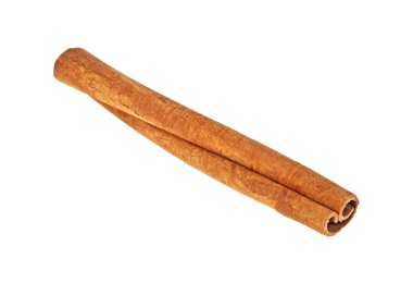 Tek tarçın sopa üzerinde izole beyaz arka plan