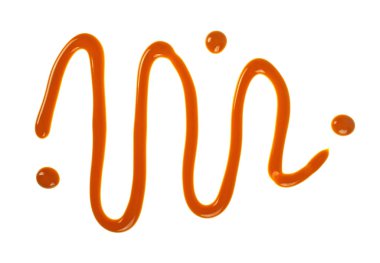 Beyaz arkaplanda karamel izole