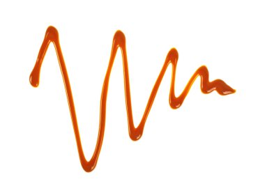 Beyaz arkaplanda karamel izole