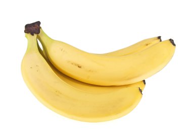 Beyaz arkaplanda izole edilmiş muz sürüsü