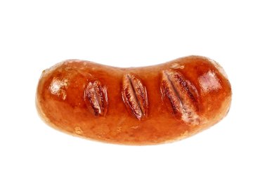 Izgara sosis beyaz arka planda izole