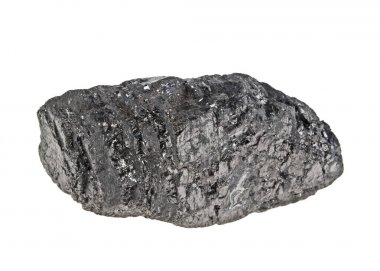 Beyaz bir arka plan üzerinde izole kömür