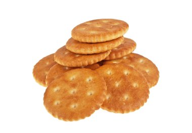 Cracker cookies isolated on white background clipart