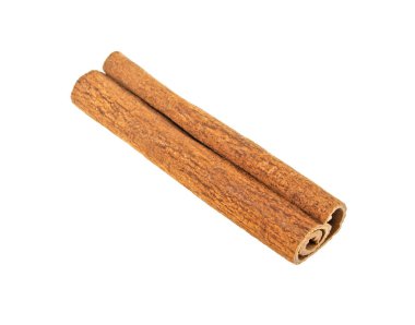 Tek tarçın sopa üzerinde izole beyaz arka plan