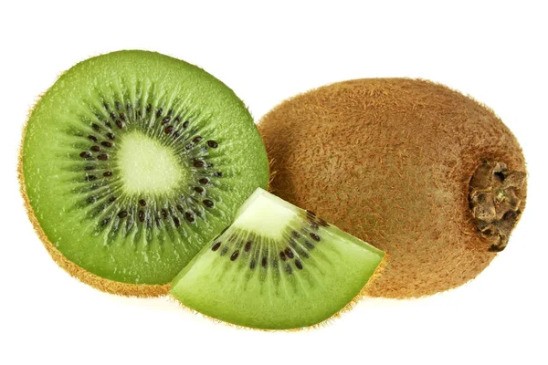 Kiwi frutas isoladas em um fundo branco — Fotografia de Stock