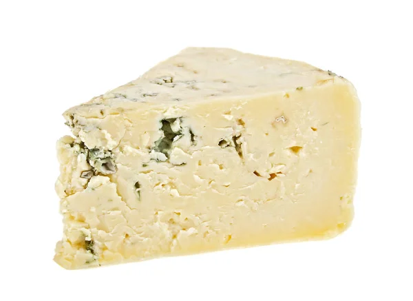 Синій сир на білому фоні — стокове фото