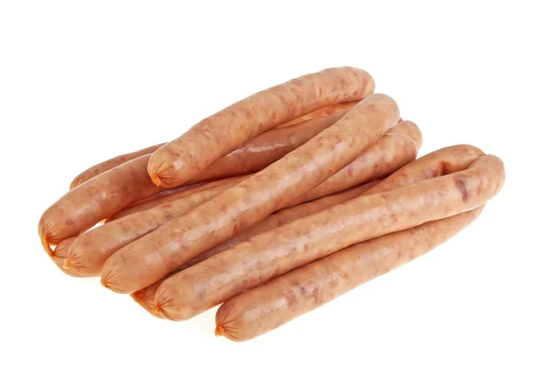 Saucisses isolées sur fond blanc — Photo