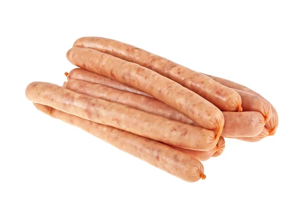 Saucisses isolées sur fond blanc — Photo