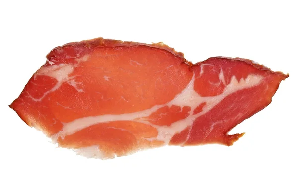 白い背景の上肉スライス — ストック写真