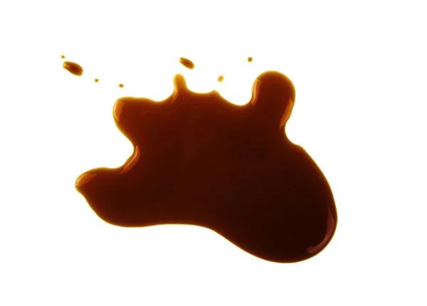 Калюжа соєвого соусу ізольована на білому тлі — стокове фото