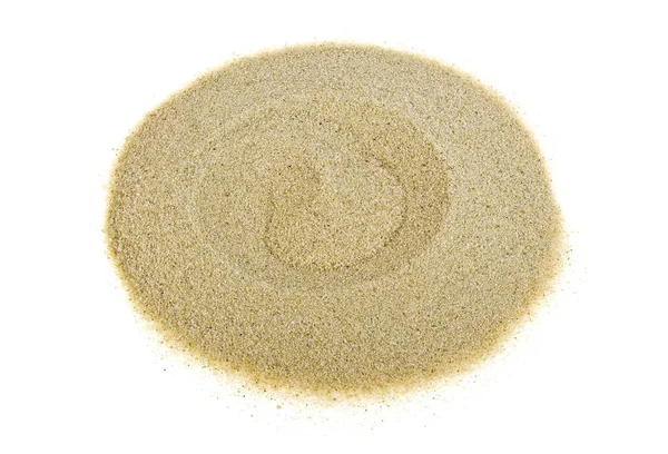 Stapel zand geïsoleerd op een witte achtergrond — Stockfoto