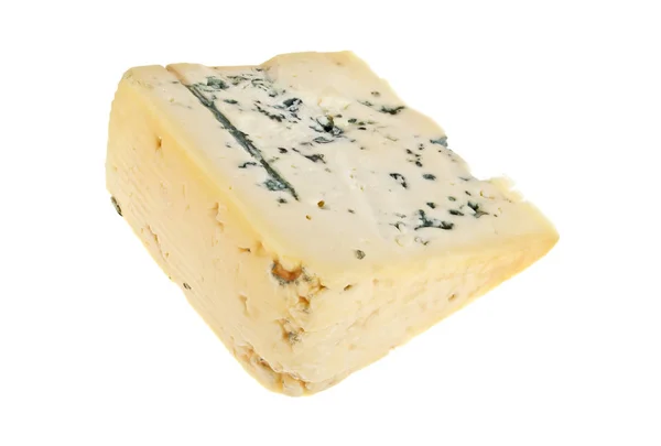 Modrý sýr na bílém pozadí — Stock fotografie