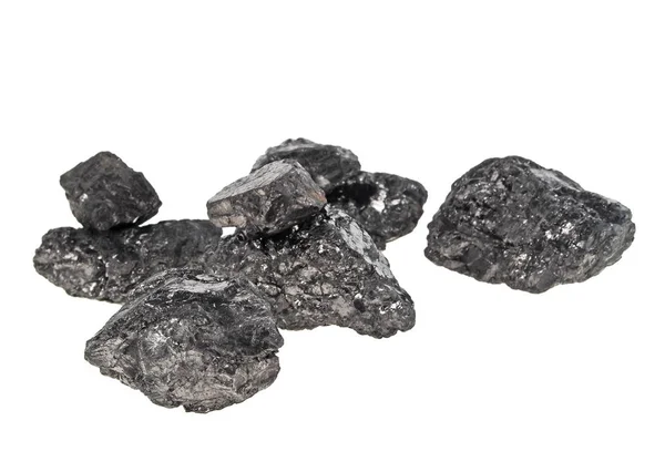Άνθρακα που απομονώνονται σε λευκό φόντο — Φωτογραφία Αρχείου