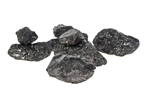 흰색 배경에 고립 된 석탄 — 스톡 사진