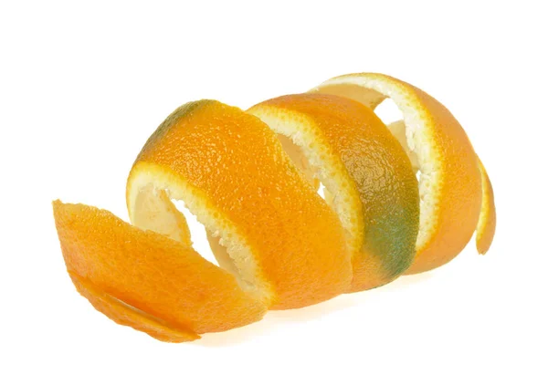 Piel de naranja aislada sobre un fondo blanco —  Fotos de Stock