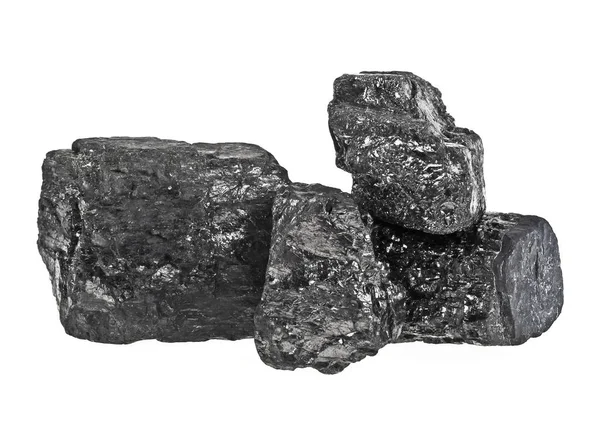 孤立在白色背景上的煤 — 图库照片