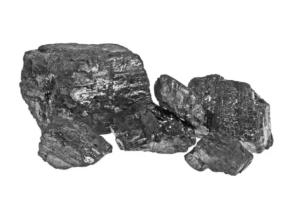 Beyaz bir arka plan üzerinde izole kömür — Stok fotoğraf