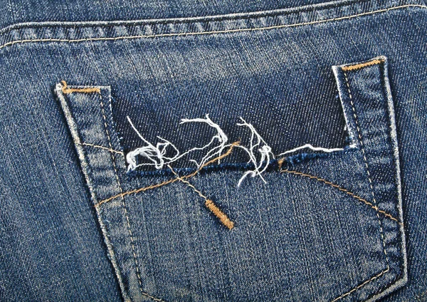 Mavi jeans cebinde, portre — Stok fotoğraf