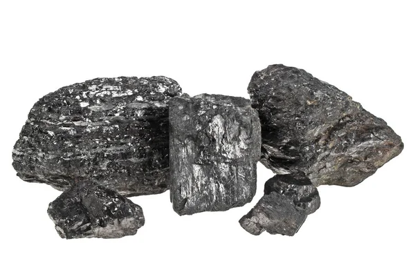 Beyaz bir arka plan üzerinde izole kömür — Stok fotoğraf