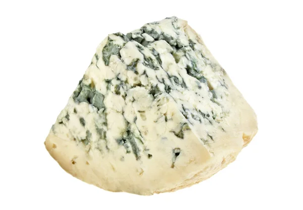 Μπλε τυρί σε λευκό φόντο — Φωτογραφία Αρχείου