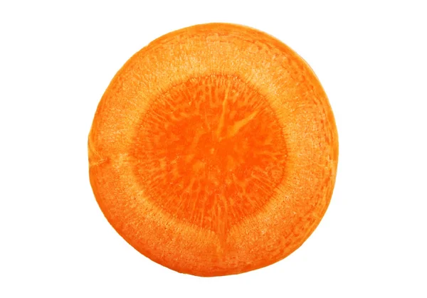 Carrot slice isolated on white background — Stock Photo, Image
