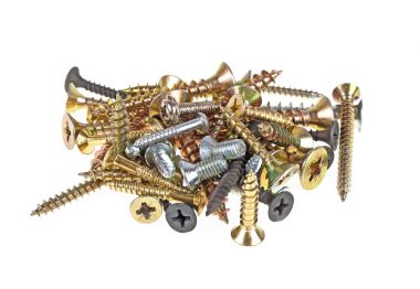 Beyaz bir arka plan üzerinde izole vidası