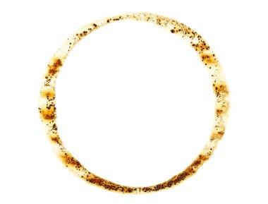 Beyaz arka planda izole kahve fincanı lekesi