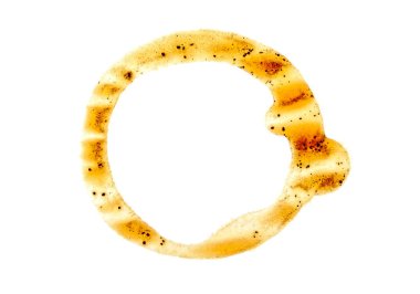 Beyaz arka planda izole kahve fincanı lekesi