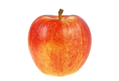 Beyaz arkaplanda kırmızı elma