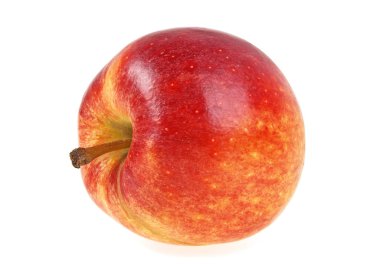 Beyaz arkaplanda kırmızı elma