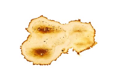 Beyaz arka planda izole kahve lekeleri