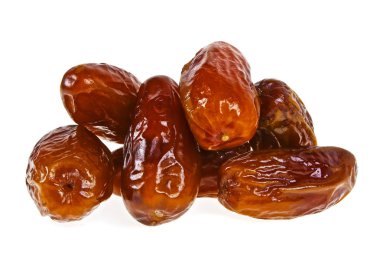 Beyaz arka planda izole edilmiş meyve tarihleri