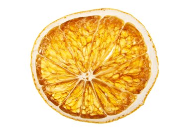 Portakal dilim beyaz arka plan üzerinde kurutulmuş