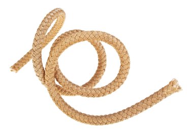 beyaz arkaplanda izole edilmiş bir ip